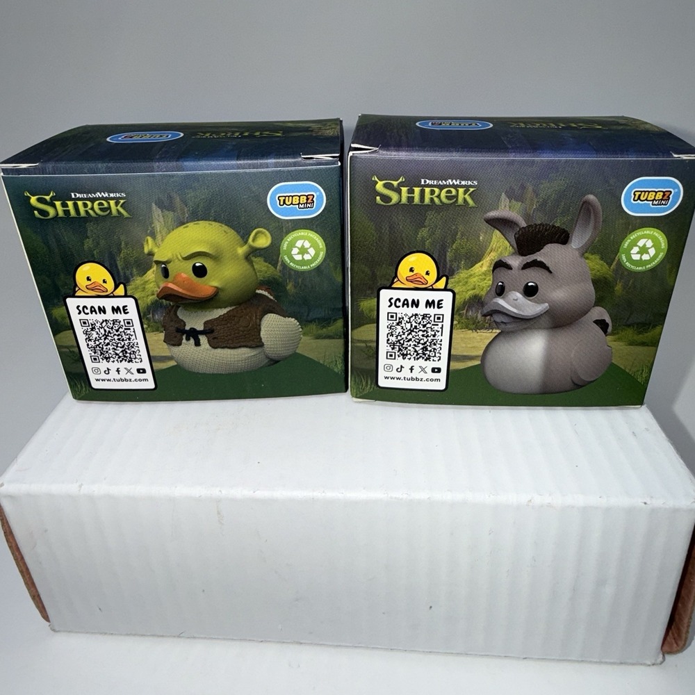 Mini Tubbz Shrek and Donkey 2 set Rubber Duck Vinyl NEW VHTF - Picture 3 of 3